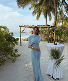 Fongt Spring And Summer Skin Retro Shawl Folding Feeling Straight Dress LX0139