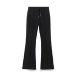 Fongt Women's Sports Style Suture Decoration Tight Waist Double-Sided Trumpet Trousers Zippered Sweater Set