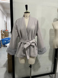 Fongt Autumn Fashion New Women's Long-Sleeved Coat Waist Tie Temperament Top