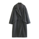 Fongt New Loose Double Buckle Dress Fashion Coat 3046701