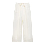 Fongt New Silk-Sense Wistry Hanging Neck Top 2754253 Wide Leg Pants 2706253