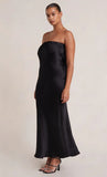 Satin Tube Maxi Dress-Outfit