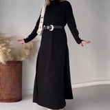 Fongt Solid-Color High-Collar Side Open-Fork Knitted Trousers Set In Autumn 2025