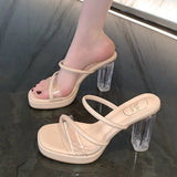Fongt Net Red Word With Fairy Wind Height Single Shoes Small Tall With Skirts With High Height Slippers