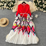 Fongt Collar Nail Bead Lantern Sleeve Pearl Belt To Collect Long-Term Printed Pressure Skirt