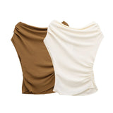 Fongt New Asymmetrical Shoulder Skinny Fashion Top 87075751