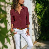 Fongt Autumn And Winter New Women's Shirt Collar Long-Sleeved Shirt Women's Clothing