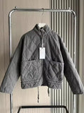 Fongt Temu Same Jacket Autumn And Winter New Top Lingge Quilt Cotton Suit Loose Coat Casual
