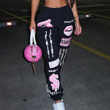 Fongt And Winter Explosion Of Women's Clothing 2025 New Printing Fashion Loose Waist Sports Leisure Harun Pants Women