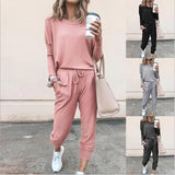 Fongt Multi-Color New Women's Loose-Fitting Long-Sleeved Casual Suit