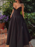 Women's Clothing New Dress Sexy Chest Bare Back Fish Bone Girded Sleeveless Dress Women's Dress High