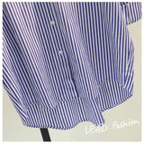 Fongt Vertical Stripe Medium Long Shirt Dress Women 2025 Spring And Autumn New Han Fan Art BF Style Casual