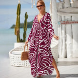Fongt Robe Beach Coat Beach Vacation Sunscreen Long Dress Bikini Blouse Swimsuit Over A