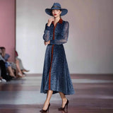Fongt Elegant Professional Spring And Autumn Long-Sleeved Leopard Dress Explosion