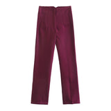 Fongt And Summer 2025 New Fashion Multi-Color Pendant High-Waisted Halon Casual Suit Pants