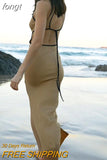 Dress Backless Party Dresses New Year 2023 Bandage Long Dress High Slit Bodycon Sexy Dress Streetwear Christmas