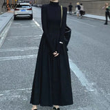 New Women Elegant Midi A Line Turtleneck Dress Female Vestdios Office Lady Bodycon Fashion Slim