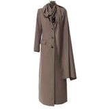 Fongt New Round Neck Atmosphere Feeling Personality Irregular Pier Shawl Coat Coat Women 1723
