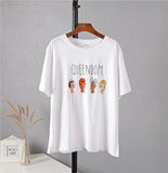 Gothic Printed Women T Shirt 100% Cotton Short Sleeve Cartoon Graphic Female Soft Top Jumper Female Cusual