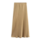 Fongt Women's Clothing INS Explosive Multi-Color Fashion Commuter Silk Stupor Feel Stubble Skirt