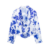 Fongt Casing Shirt 2025 Spring And Summer Collar Long-Sleeved Short Leisure Shirt Woman