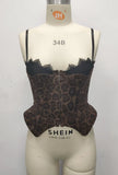 Fongt High-End Court Heavy Industry Light Black Ding Splicing Double-He Waist Chest Sleeveless Sleeve Sling Vest R164