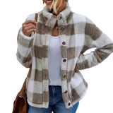Fongt Explosion Autumn And Winter New Fashion Casual Women's Lattice Collar A Row Of Buckle Coat