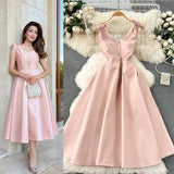 Fongt Luxury Banquet High-End Court Style Dress Temperament V Receive Waist Thin High-End Exquisite Dress