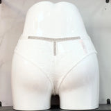 Fongt Lace Through T-Shaped Water Drill Thongs T-Shirts T-Shirts Tempting Lace-Side T-Trousers Ladies T-Shirts