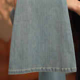 Fongt Blue Water Wash Plus Velvet Thickened Micro-Tipped Jeans Women's Autumn And Winter High Waist Slim Slimming Horseshoes Long Trousers
