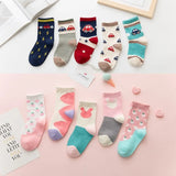 Pairs/lot 1 to 10 Years Spring Autumn Cute Rabbit Socks On Girls Fashion Car Pattern Socks For Boys Soft Children's