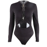 Fongt Women's New Hot Sexy Metal Slim Design Sense Bottom Joined Suit