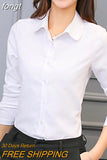 Fashion Women Shirts White Shirt Women Long Sleeve Shirts Tops Office Lady Basic Shirt Blouses Plus Size Woman Blouse