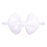 1piece Solid Colors Bowknot Baby Headband For Girls Nylon Elastic Hair Bands Handmade Turban Headwear Hair