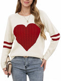Fongt And Winter Valentine's Day Sweater Girl Bumps Love To The Wedding Round Collar Knitted Shirt