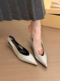 Fongt Low-Heeled Apricot-Colored Single-Shoe Fairy Shoes 2025 New Spring And Summer Pointed Skirts With Skirts Late Evening Single Shoes