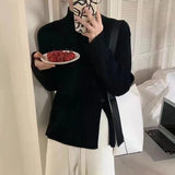 Fongt Women's Autumn And Winter Half-High Collar Long-Sleeved Sweater 2025 High-Collar Thick Wool Knitted Bottom Coat
