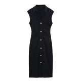 Fongt Women's 2025 Spring New Fashion Beaded Shirt Dress 3644176