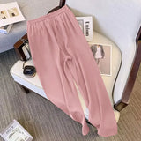Fongt Wide Leg Pants Women's Pants Spring And Autumn 2024 New High Waist Hanging Feeling Straight Tube Advanced Sense Show Thin White Pants Summer-Outfit