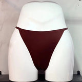 Fongt Ice Silk Scarless Lady Thong Diamond With Female Thong Trousers T-Pants Large Thong Trousers