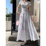 Solid Color Bow Tie Coquette Umbrella Maxi-Outfit