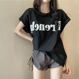 Fongt Short-Sleeved T-Shirt Female Summer 2024 New Net Red Design Sense Small Loose Chic Jacket Ins