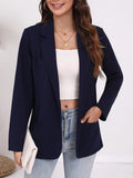 Fongt Wish Spring And Autumn Fashion Splicing Collar Repair Cardigan Temperament Blazer