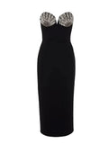 Drilled With A Thin-Bossed Dress In Spring 2025, The New Sexy Temperament Is High-Waisted Long Black