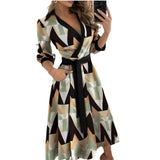 Sleeve V-Neck Casual Loose Holiday Midi