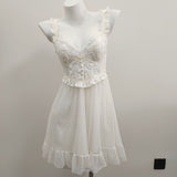 Fongt Private Room Pyjamas Female Lace Tethers Thin Transparent Beauty Fairy Seduction Pajamas Leaves Edge