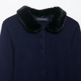 Fongt Homemade New Women's Armificed Turf Effect Spliced Knitted Coat 2756/128