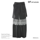 Fongt New Wearing A Variety Of Irregular Skirts Long Lace Three-Piece Casual Pants Set 1766