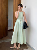 Fongt Xixi 13 Lines 2025 Spring And Summer New French Retro Round-Neck Temperament Sleeveless Dress 88259