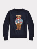 Fongt Autumn And Winter Explosion Of Women's Cotton Heavy-Industrial Cartoon Bear Round Lead College To Reduce The Age Of Women Sweater